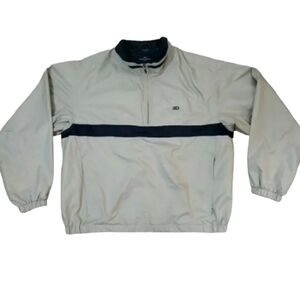 DOCKERS~Men's Size XL~Beige/Black Stain Defender Golf WINDBREAKER ⛳